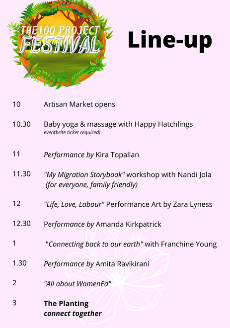 The 100 Project Festival programme 15 October 2022